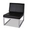 Alera Ispara Series 26.57 in. x 30.71 in. x 31.1 in. Armless Chair - Black Seat/Back, Silver Base